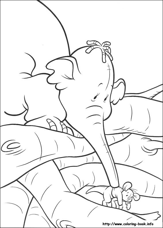 Pooh Heffalump coloring picture